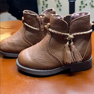 Kids Combat Boots Brown